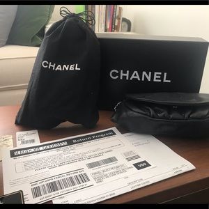 Chanel Black Caviar Half Moon Wallet on a Chain WOC Silver-Excellent Condition!!